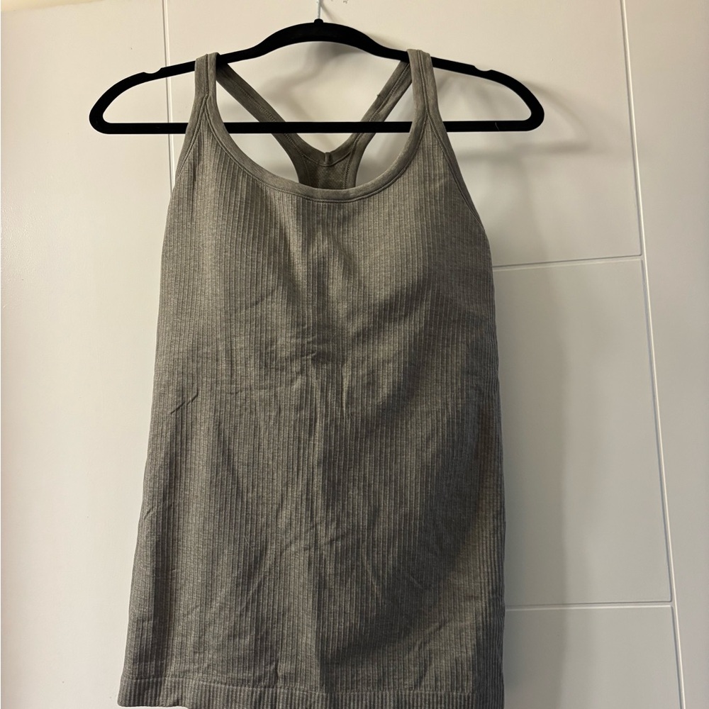 Lululemon Grayish Ribbed Women's Tank Top size 10